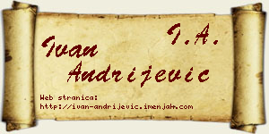 Ivan Andrijević vizit kartica